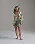 Magdalena Cotton Silk Blouse / Brown Arabesque