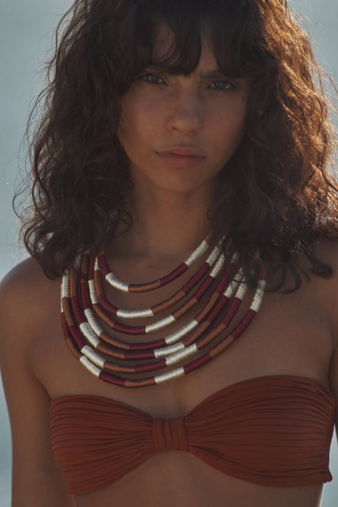 Sierra Necklace / Fuchsia Argan