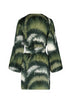 Joaquina Silk Jacquard Mini Kaftan / Green Brushed