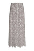 Sultana Palms Sequined Midi Skirt / Silver
