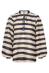 Las Rosas Linen Shirt / Navy Stripes