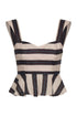 Lebron Linen Top / Navy Stripes