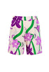 Noches De Luna Silk Shorts / Violet Flowers