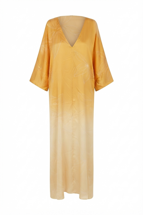 Mercedes Satin Silk Tunic / Yellow Exclusivo