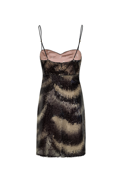 Mujer Divina Sequins Mini Dress / Black