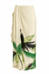 Myanmar Satin Cotton Silk Skirt/ Green Exclusivo