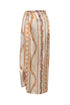 Myanmar Satin Silk Skirt / Gold Chains