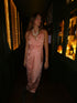 Macarena Silk Jacquard Midi Dress / Peach