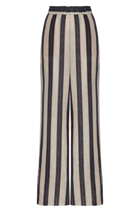 San Benito Linen Pants / Navy Stripes