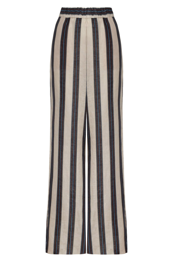 San Benito Linen Pants / Navy Stripes