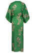 San Cipriano Cotton Silk Tunic / Green Buganvilias