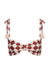 San Miguel Top / Burgundy Rhombuses Ivory - Ivory