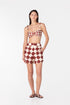 San Miguel Top / Burgundy Rhombuses Ivory - Ivory
