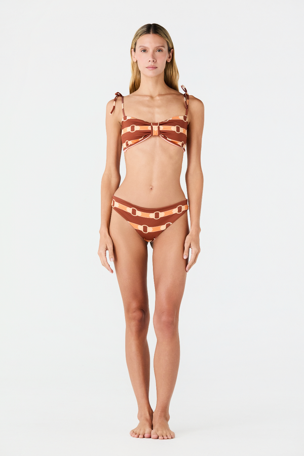 San Miguel Top / Orange Horse Reins - Peach