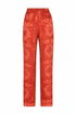 Santo Tomas Jacquard Silk Pants / Red Exclusivo