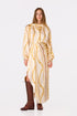 Myanmar Satin Silk Skirt / Gold Chains