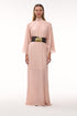 Boho Crepe Chine Maxi Dress / Dust Pink