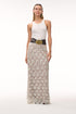 Carlota Palms Sequined Maxi Skirt / Silver