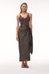 Mapara Satin Silk Skirt / Black & Ivory Seeds