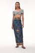 De La Falaise Cotton Silk Sarong / Blue Horse Reins