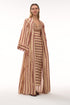 Antigüa Linen Midi Dress / Red Stripes