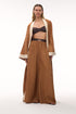 San Antonio Linen Pants / Brown & Ivory