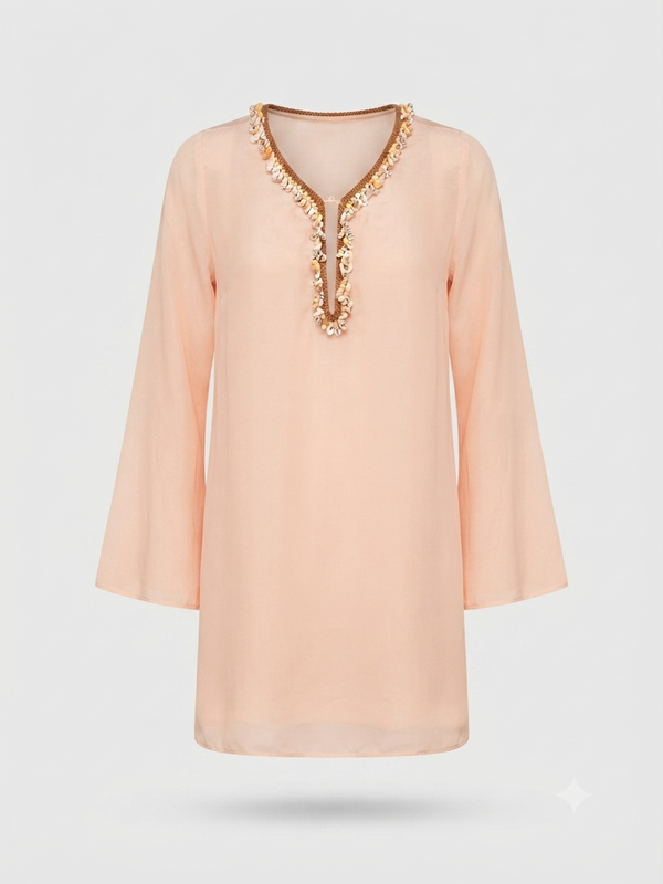 Tarde de Mar Crepe Chine Mini Dress / Dust Pink Exclusive