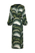 Tertulia Silk Jacquard Maxi Dress / Green Brushed