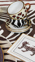 Tiger Cocktail Napkins / Ivory & Brown - Set of 4