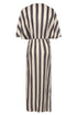 Topacio Linen Midi Tunic Dress / Navy Stripes