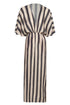 Topacio Linen Midi Tunic Dress / Navy Stripes