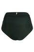 Victoria Embroidered Bottom / Dark Green - Ivory