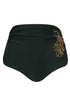 Victoria Embroidered Bottom / Dark Green - Ivory