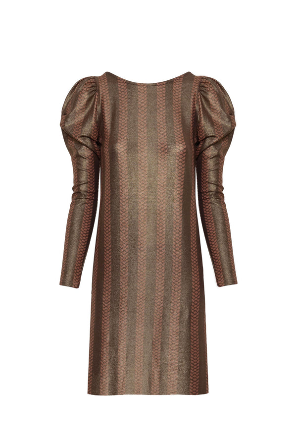 Saberia Jersey Mini Dress / Gold