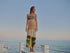 Antigua Linen Midi Dress / Peach Palms