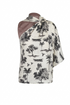 Chiminango Crepe Chine Blouse / Ivory Trees