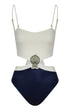 Pestana Embroidered One Piece / Navy - Ivory