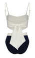 Pestana Embroidered One Piece / Navy - Ivory
