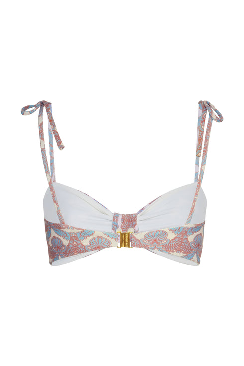 San Miguel Top / Sky Blue Ornaments - Ivory