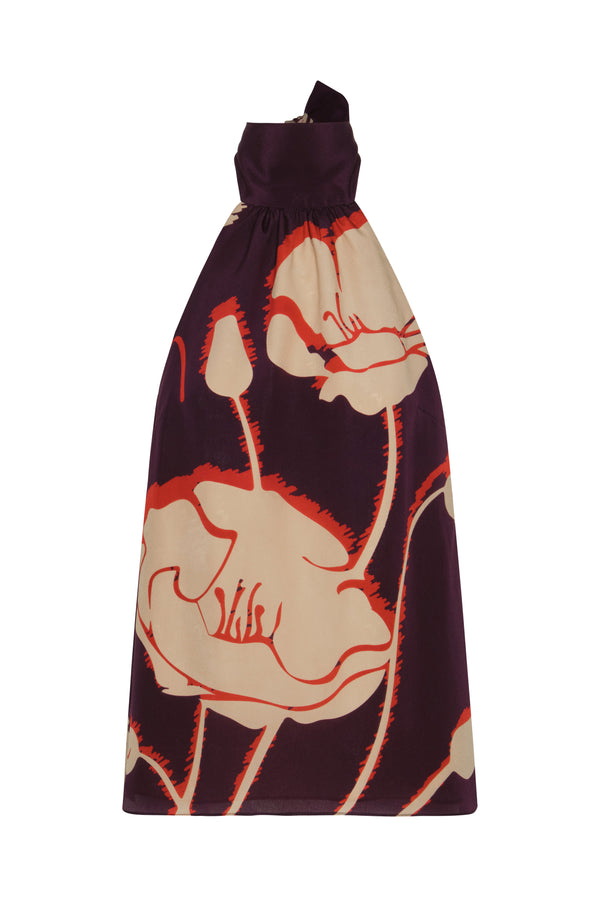 Magdalena Crepe Chine Blouse / Purple Gladiolos