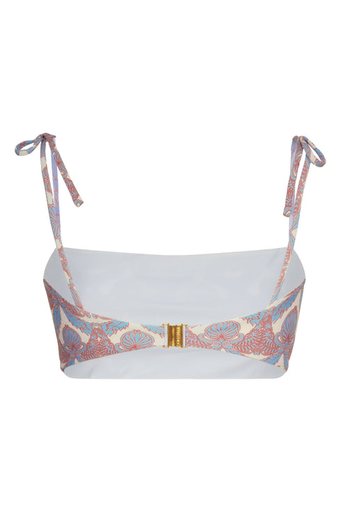 San Miguel Top / Sky Blue Ornaments - Ivory
