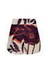 Tomaso Linen Short / Ecru - Purple Gladiolos