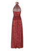 Magdalena Jacquard Maxi Dress / Wine