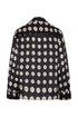 Noches de Luna Satin Silk Blouse / Black Mini Palms Cream