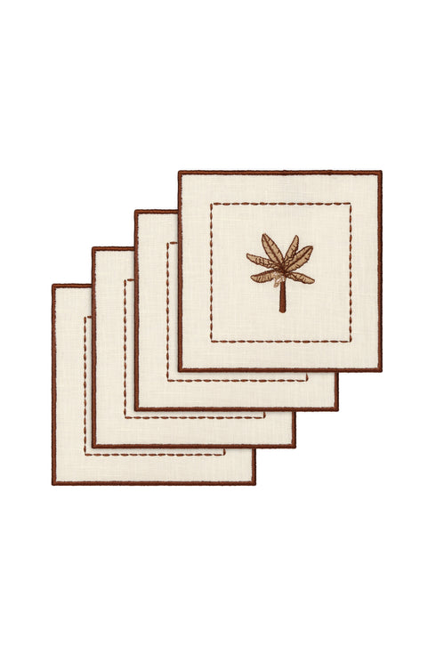 Linen Cocktail Napkin Palma / Set of 4