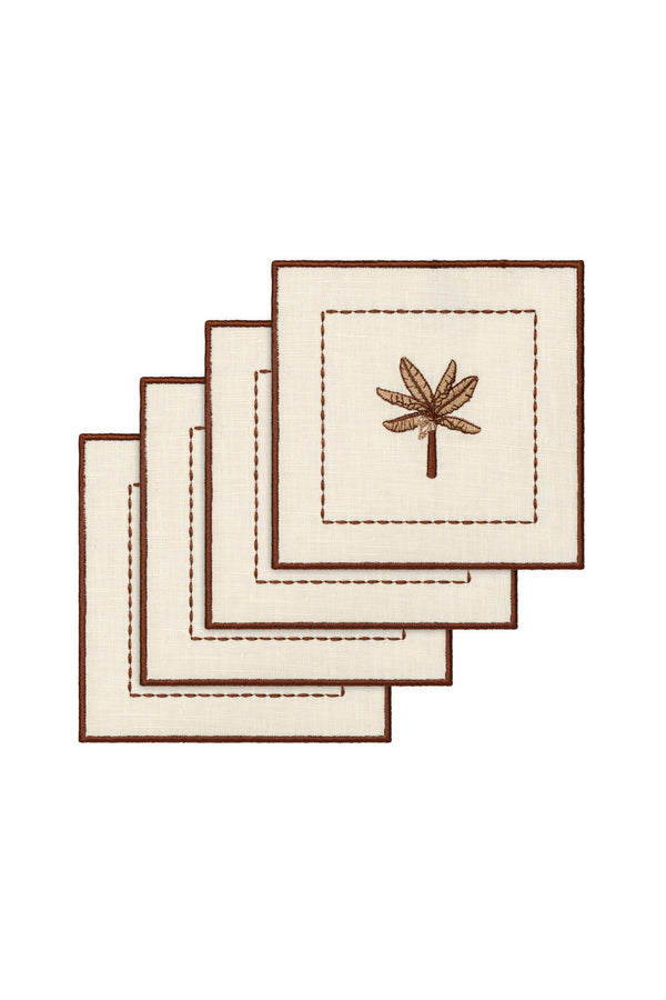 Linen Cocktail Napkin Palma / Set of 4