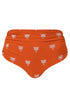 Victoria Embroidered Bottom / Orange Lilac Polka Palms