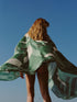 De La Falaise Cotton Silk Sarong / Green Horses