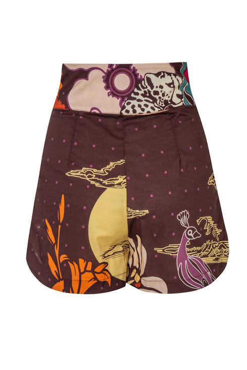 Tomaso Cotton Short / Brown Moonlight Garden