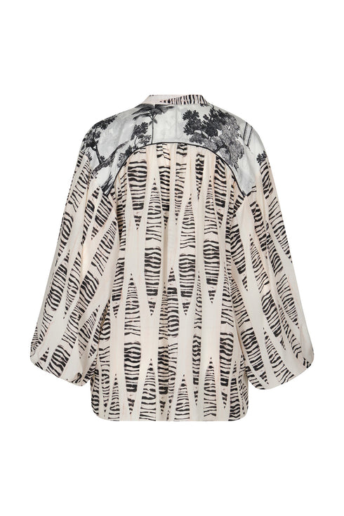 La Voragine Crepe Chine Shirt / Cream Canoe